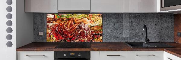 Salpicadero para cocina Mujer dormida