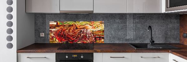 Salpicadero para cocina Mujer dormida