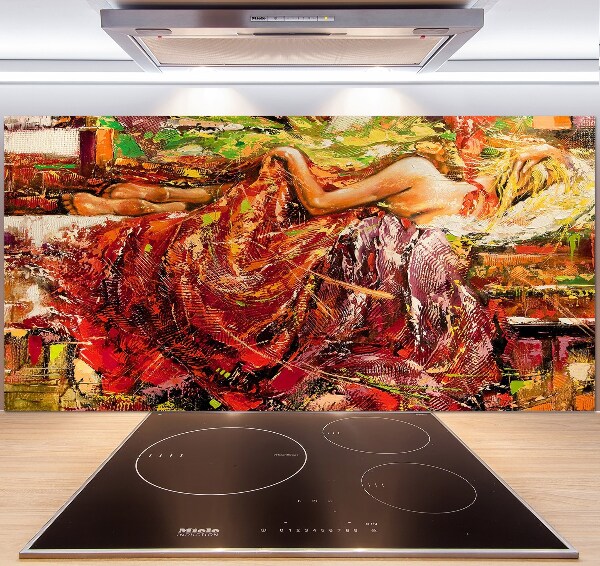 Salpicadero para cocina Mujer dormida