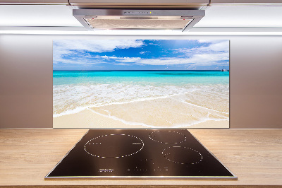 Panel antisalpicaduras Playa tropical