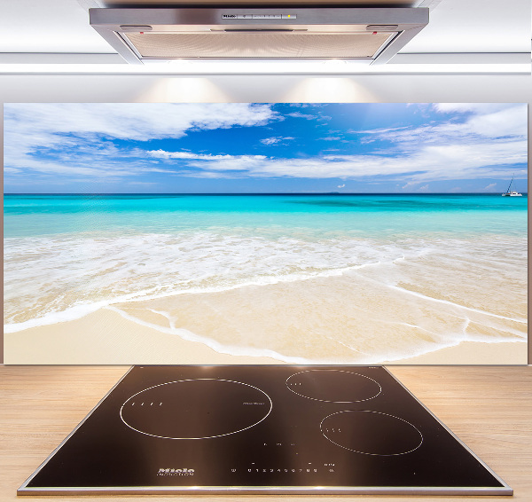 Panel antisalpicaduras Playa tropical