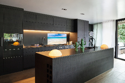 Panel antisalpicaduras Playa tropical