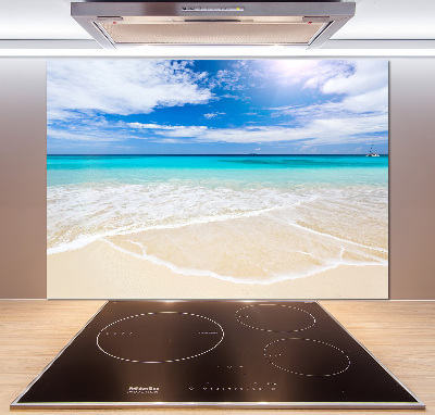 Panel antisalpicaduras Playa tropical