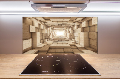 Panel antisalpicaduras Túnel de madera