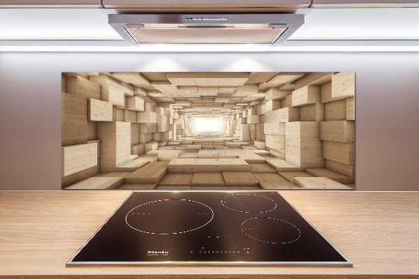 Panel antisalpicaduras Túnel de madera