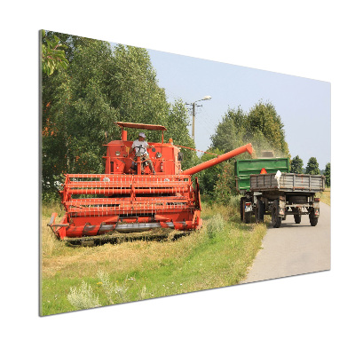 Panel szklany do kuchni Kombajn