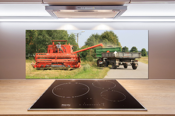 Panel szklany do kuchni Kombajn