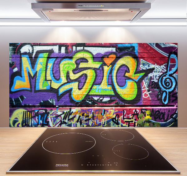 Panel de pared de cocina Grafiti en la pared