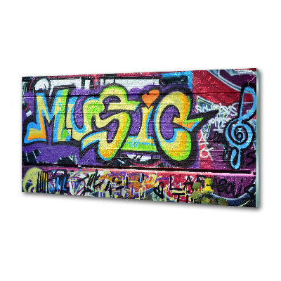 Panel lacobel Graffiti na ścianie