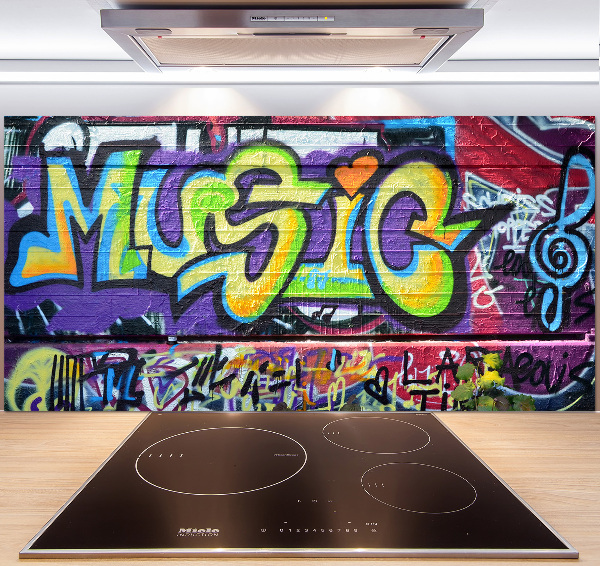 Panel de pared de cocina Grafiti en la pared