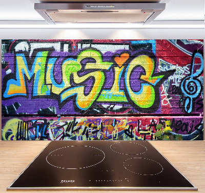 Panel de pared de cocina Grafiti en la pared