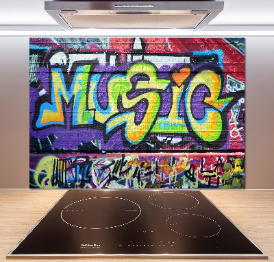 Panel de pared de cocina Grafiti en la pared