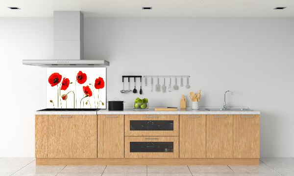 Panel de pared de cocina Amapolas
