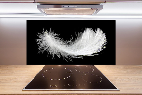 Panel szklany do kuchni Piórko