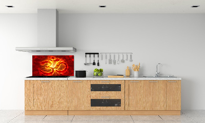 Panel de pared de cocina Signo de Om ardiente