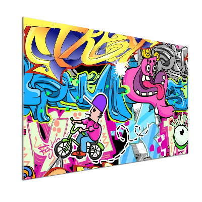 Panel między meble w kuchni Graffiti