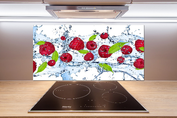 Panel para cocina Frambuesas y agua