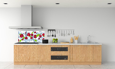 Panel para cocina Frambuesas y agua