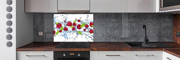 Panel para cocina Frambuesas y agua