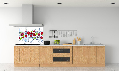 Panel para cocina Frambuesas y agua