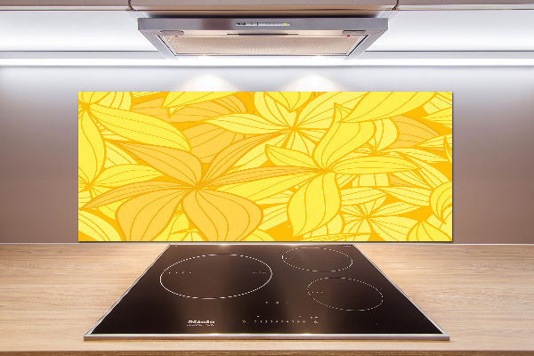 Panel para cocina Fondo de flores amarillas