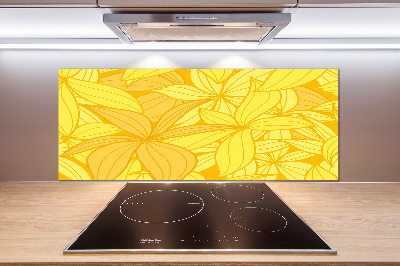 Panel para cocina Fondo de flores amarillas