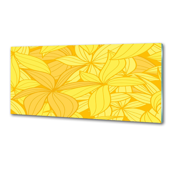 Panel para cocina Fondo de flores amarillas