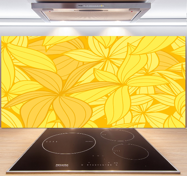 Panel para cocina Fondo de flores amarillas
