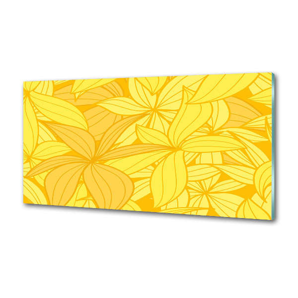 Panel para cocina Fondo de flores amarillas