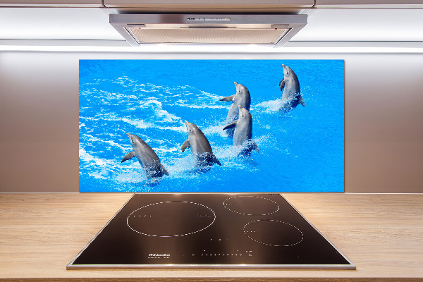 Panel de pared de cocina Delfines