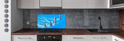 Panel de pared de cocina Delfines