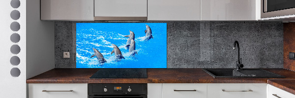 Panel de pared de cocina Delfines