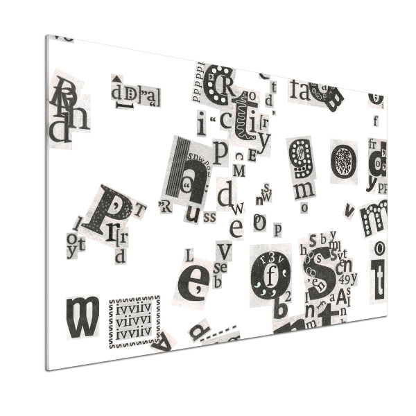 Salpicadero para cocina Cartas de un periódico