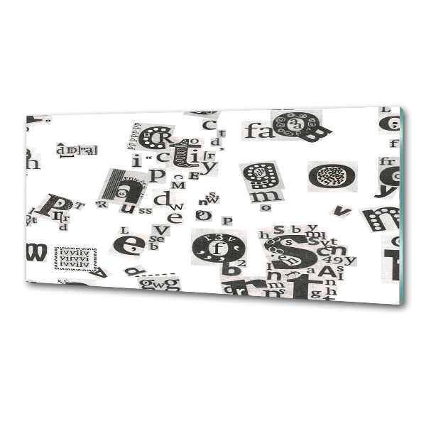 Salpicadero para cocina Cartas de un periódico