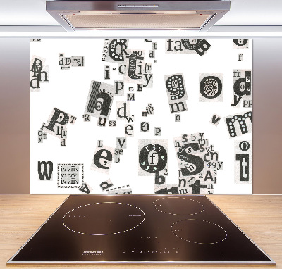 Salpicadero para cocina Cartas de un periódico