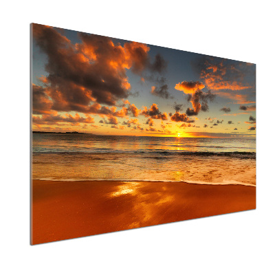 Panel lacobel Zachód słońca plaża