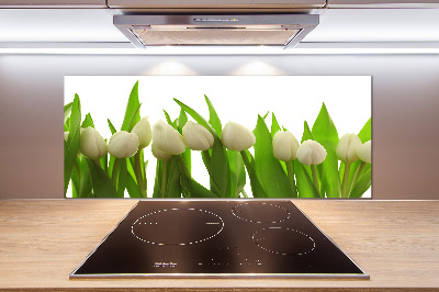 Salpicadero para cocina tulipanes blancos