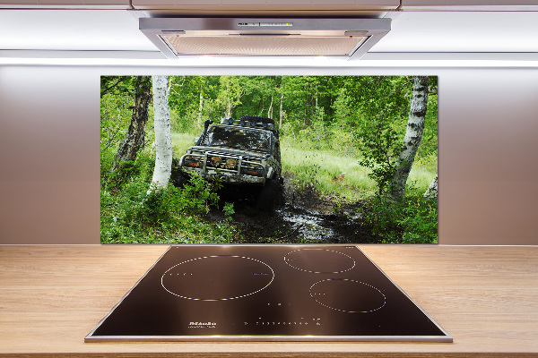 Panel antisalpicaduras Jeep en el bosque