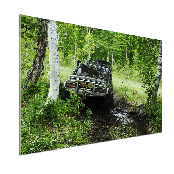 Panel antisalpicaduras Jeep en el bosque