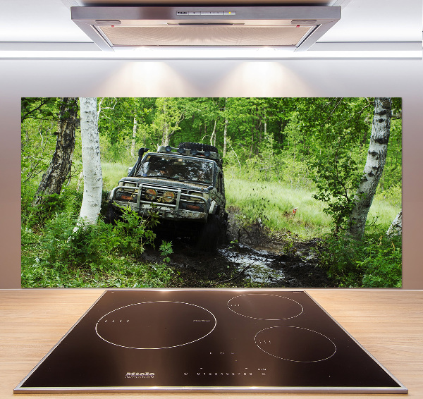 Panel antisalpicaduras Jeep en el bosque