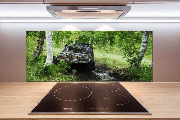 Panel antisalpicaduras Jeep en el bosque