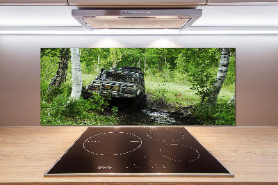 Panel antisalpicaduras Jeep en el bosque