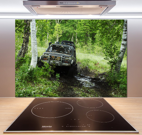 Panel antisalpicaduras Jeep en el bosque