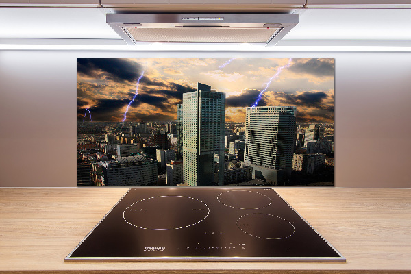 Panel de pared de cocina Tormenta sobre Varsovia