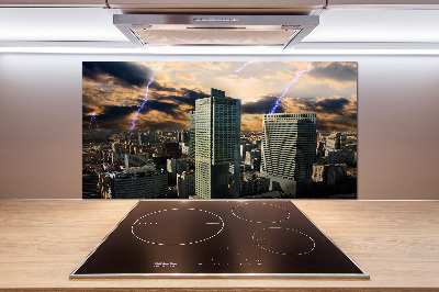 Panel de pared de cocina Tormenta sobre Varsovia