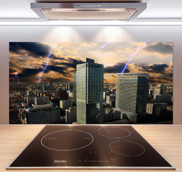 Panel de pared de cocina Tormenta sobre Varsovia