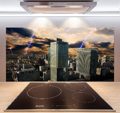 Panel de pared de cocina Tormenta sobre Varsovia
