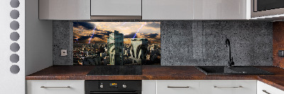 Panel de pared de cocina Tormenta sobre Varsovia