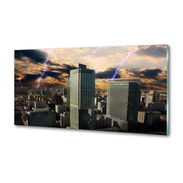 Panel de pared de cocina Tormenta sobre Varsovia