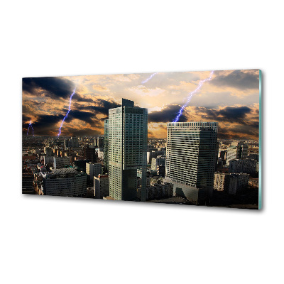 Panel de pared de cocina Tormenta sobre Varsovia